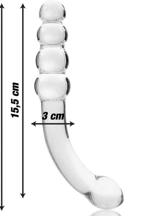 NEBULA SERIES BY IBIZA - MODELL 14 DILDO BOROSILIKATGLAS KLAR 18.5 CM -O- 3 CM - Glasdildo
