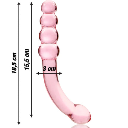 NEBULA SERIES BY IBIZA - MODELL 14 DILDO BOROSILIKATGLAS KLAR 18.5 CM -O- 3 CM - Glasdildo