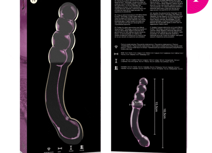 NEBULA SERIES BY IBIZA - MODELL 14 DILDO BOROSILIKATGLAS KLAR 18.5 CM -O- 3 CM - Glasdildo