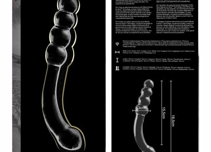 NEBULA SERIES BY IBIZA - MODELL 14 DILDO BOROSILIKATGLAS KLAR 18.5 CM -O- 3 CM - Glasdildo