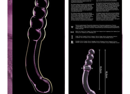 NEBULA SERIES BY IBIZA - MODELL 14 DILDO BOROSILIKATGLAS KLAR 18.5 CM -O- 3 CM - Glasdildo