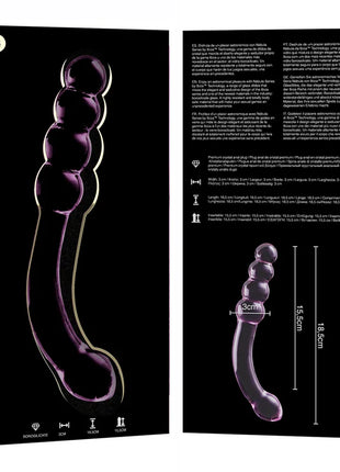 NEBULA SERIES BY IBIZA - MODELL 14 DILDO BOROSILIKATGLAS KLAR 18.5 CM -O- 3 CM - Glasdildo