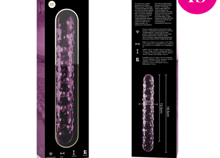 NEBULA SERIES BY IBIZA - MODELL 15 DILDO BOROSILIKATGLAS - 18.5 CM -O- 3 CM - Glasdildo