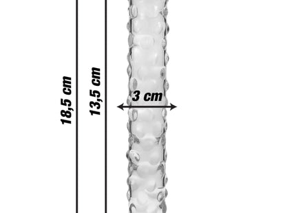 NEBULA SERIES BY IBIZA - MODELL 15 DILDO BOROSILIKATGLAS - 18.5 CM -O- 3 CM - Glasdildo