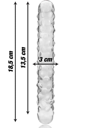 NEBULA SERIES BY IBIZA - MODELL 15 DILDO BOROSILIKATGLAS - 18.5 CM -O- 3 CM - Glasdildo