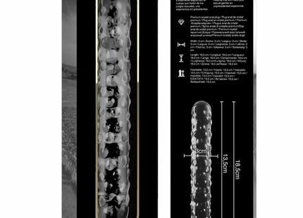 NEBULA SERIES BY IBIZA - MODELL 15 DILDO BOROSILIKATGLAS - 18.5 CM -O- 3 CM - Glasdildo