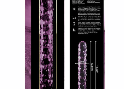 NEBULA SERIES BY IBIZA - MODELL 15 DILDO BOROSILIKATGLAS - 18.5 CM -O- 3 CM - Glasdildo