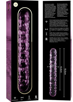 NEBULA SERIES BY IBIZA - MODELL 15 DILDO BOROSILIKATGLAS - 18.5 CM -O- 3 CM - Glasdildo