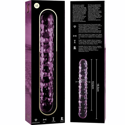 NEBULA SERIES BY IBIZA - MODELL 15 DILDO BOROSILIKATGLAS - 18.5 CM -O- 3 CM - Glasdildo
