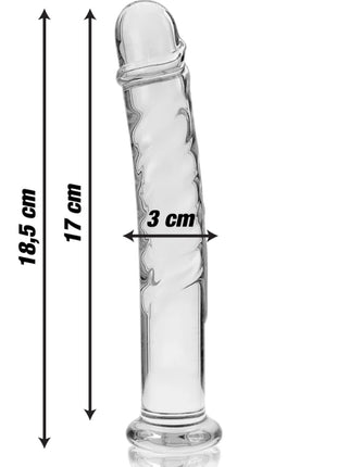 NEBULA SERIES BY IBIZA - MODELL 16 DILDO BOROSILIKATGLAS - 18.5 CM -O- 3 CM - Glas Analplug