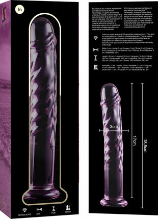 NEBULA SERIES BY IBIZA - MODELL 16 DILDO BOROSILIKATGLAS - 18.5 CM -O- 3 CM - Glas Analplug
