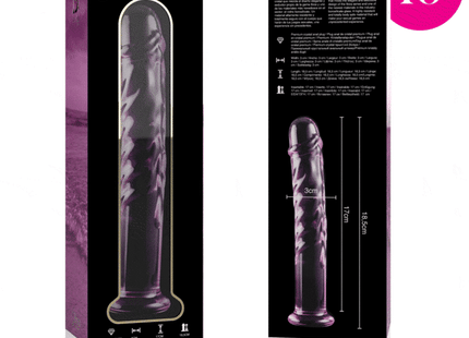 NEBULA SERIES BY IBIZA - MODELL 16 DILDO BOROSILIKATGLAS - 18.5 CM -O- 3 CM - Glas Analplug