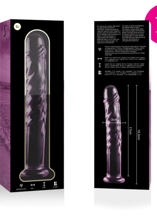 NEBULA SERIES BY IBIZA - MODELL 16 DILDO BOROSILIKATGLAS - 18.5 CM -O- 3 CM - Glas Analplug
