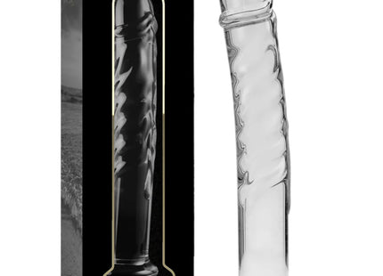NEBULA SERIES BY IBIZA - MODELL 16 DILDO BOROSILIKATGLAS - 18.5 CM -O- 3 CM - Glas Analplug