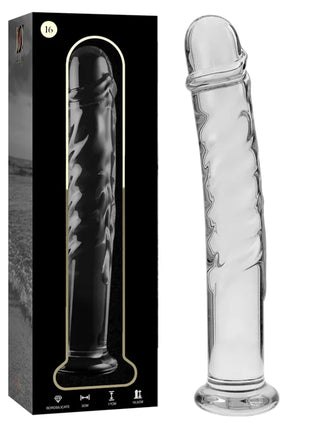 NEBULA SERIES BY IBIZA - MODELL 16 DILDO BOROSILIKATGLAS - 18.5 CM -O- 3 CM - Glas Analplug