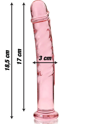 NEBULA SERIES BY IBIZA - MODELL 16 DILDO BOROSILIKATGLAS - 18.5 CM -O- 3 CM - Glas Analplug