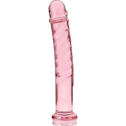 NEBULA SERIES BY IBIZA - MODELL 16 DILDO BOROSILIKATGLAS - 18.5 CM -O- 3 CM - ROSA - Glas Analplug
