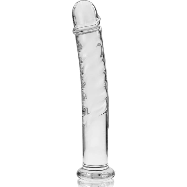 NEBULA SERIES BY IBIZA - MODELL 16 DILDO BOROSILIKATGLAS - 18.5 CM -O- 3 CM - TRANSPARENT - Glas Analplug