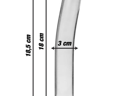 NEBULA SERIES BY IBIZA - MODELL 17 DILDO BOROSILIKATGLAS KLAR 18.5 CM -O- 3 CM - Glasdildo
