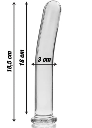 NEBULA SERIES BY IBIZA - MODELL 17 DILDO BOROSILIKATGLAS KLAR 18.5 CM -O- 3 CM - Glasdildo