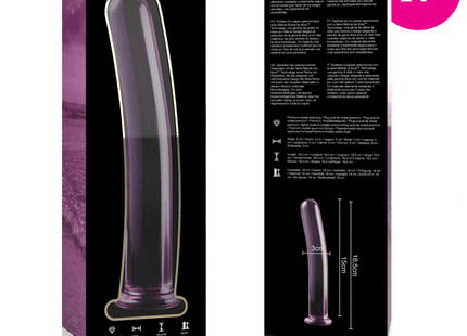NEBULA SERIES BY IBIZA - MODELL 17 DILDO BOROSILIKATGLAS KLAR 18.5 CM -O- 3 CM - Glasdildo