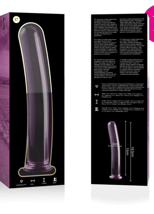 NEBULA SERIES BY IBIZA - MODELL 17 DILDO BOROSILIKATGLAS KLAR 18.5 CM -O- 3 CM - Glasdildo
