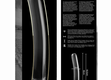NEBULA SERIES BY IBIZA - MODELL 17 DILDO BOROSILIKATGLAS KLAR 18.5 CM -O- 3 CM - Glasdildo