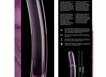 NEBULA SERIES BY IBIZA - MODELL 17 DILDO BOROSILIKATGLAS KLAR 18.5 CM -O- 3 CM - Glasdildo