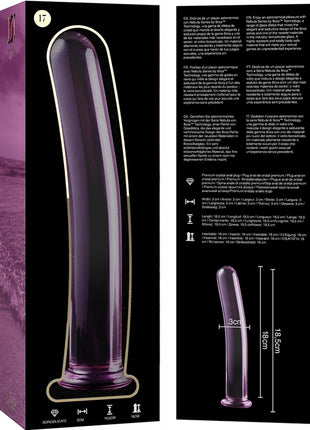 NEBULA SERIES BY IBIZA - MODELL 17 DILDO BOROSILIKATGLAS KLAR 18.5 CM -O- 3 CM - Glasdildo