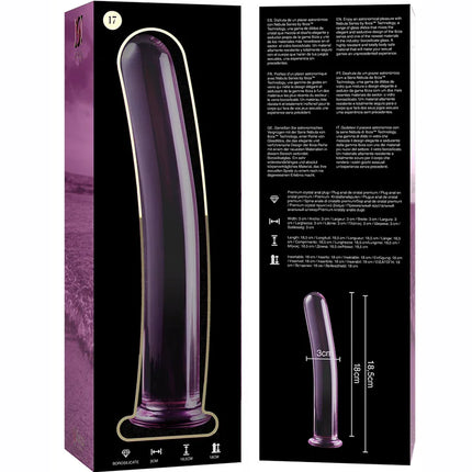NEBULA SERIES BY IBIZA - MODELL 17 DILDO BOROSILIKATGLAS KLAR 18.5 CM -O- 3 CM - Glasdildo