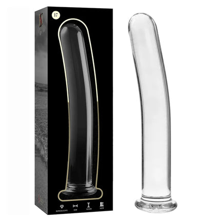 NEBULA SERIES BY IBIZA - MODELL 17 DILDO BOROSILIKATGLAS KLAR 18.5 CM -O- 3 CM - Glasdildo