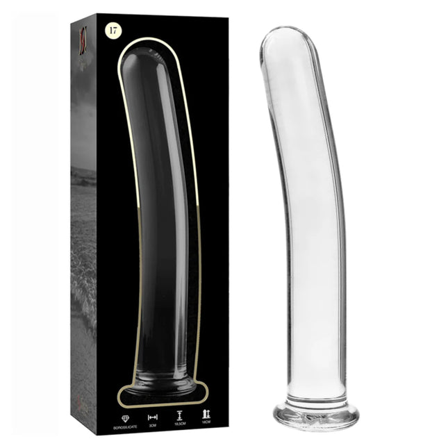 NEBULA SERIES BY IBIZA - MODELL 17 DILDO BOROSILIKATGLAS KLAR 18.5 CM -O- 3 CM - Glasdildo