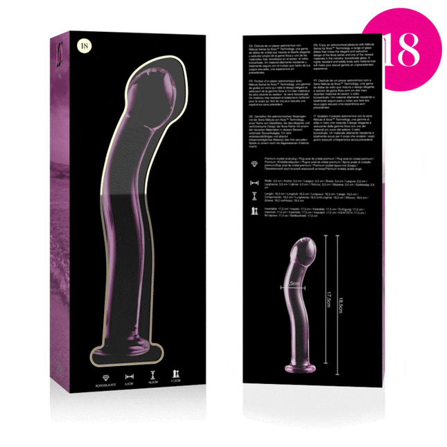 NEBULA SERIES BY IBIZA - MODELL 18 DILDO BOROSILIKATGLAS KLAR 18.5 CM -O- 3.5 CM - Glasdildo