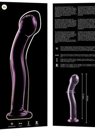 NEBULA SERIES BY IBIZA - MODELL 18 DILDO BOROSILIKATGLAS KLAR 18.5 CM -O- 3.5 CM - Glasdildo