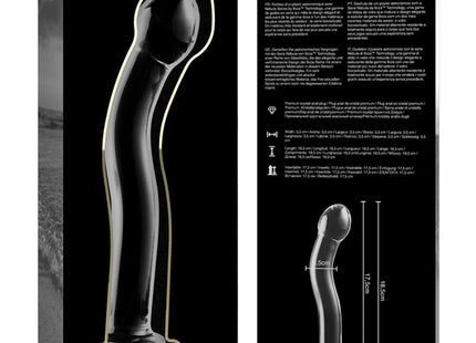 NEBULA SERIES BY IBIZA - MODELL 18 DILDO BOROSILIKATGLAS KLAR 18.5 CM -O- 3.5 CM - Glasdildo