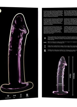 NEBULA SERIES BY IBIZA - MODELL 19 DILDO BOROSILIKATGLAS - 18.5 CM -O- 4 CM - Glas Analplug
