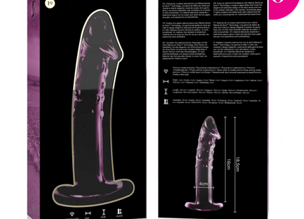 NEBULA SERIES BY IBIZA - MODELL 19 DILDO BOROSILIKATGLAS - 18.5 CM -O- 4 CM - Glas Analplug