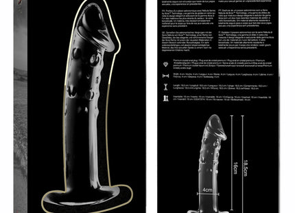 NEBULA SERIES BY IBIZA - MODELL 19 DILDO BOROSILIKATGLAS - 18.5 CM -O- 4 CM - Glas Analplug