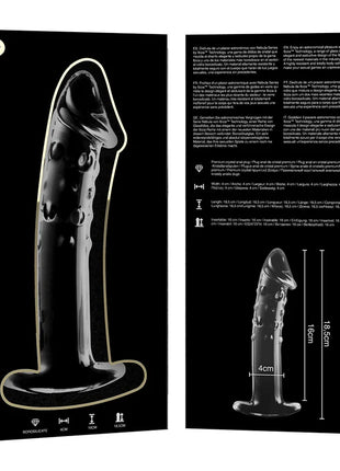 NEBULA SERIES BY IBIZA - MODELL 19 DILDO BOROSILIKATGLAS - 18.5 CM -O- 4 CM - Glas Analplug