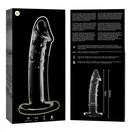 NEBULA SERIES BY IBIZA - MODELL 19 DILDO BOROSILIKATGLAS - 18.5 CM -O- 4 CM - Glas Analplug
