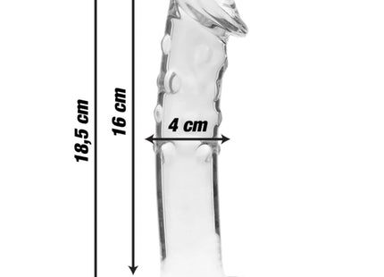 NEBULA SERIES BY IBIZA - MODELL 19 DILDO BOROSILIKATGLAS - 18.5 CM -O- 4 CM - Glas Analplug