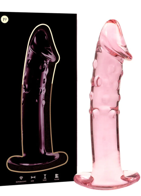 NEBULA SERIES BY IBIZA - MODELL 19 DILDO BOROSILIKATGLAS - 18.5 CM -O- 4 CM - Glas Analplug