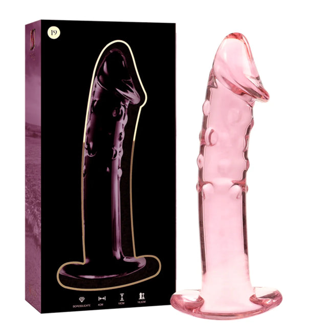 NEBULA SERIES BY IBIZA - MODELL 19 DILDO BOROSILIKATGLAS - 18.5 CM -O- 4 CM - Glas Analplug