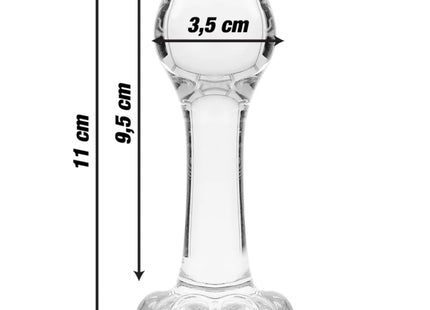 NEBULA SERIES BY IBIZA - MODELL 2 ANALPLUG BOROSILIKATGLAS KLAR 11 CM -O- 3.5 CM - Analplug