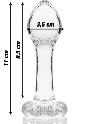 NEBULA SERIES BY IBIZA - MODELL 2 ANALPLUG BOROSILIKATGLAS KLAR 11 CM -O- 3.5 CM - Analplug