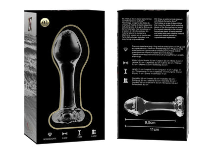 NEBULA SERIES BY IBIZA - MODELL 2 ANALPLUG BOROSILIKATGLAS KLAR 11 CM -O- 3.5 CM - Analplug