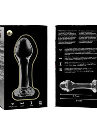 NEBULA SERIES BY IBIZA - MODELL 2 ANALPLUG BOROSILIKATGLAS KLAR 11 CM -O- 3.5 CM - Analplug