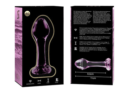 NEBULA SERIES BY IBIZA - MODELL 2 ANALPLUG BOROSILIKATGLAS KLAR 11 CM -O- 3.5 CM - Analplug