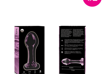 NEBULA SERIES BY IBIZA - MODELL 2 ANALPLUG BOROSILIKATGLAS KLAR 11 CM -O- 3.5 CM - Analplug