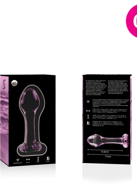 NEBULA SERIES BY IBIZA - MODELL 2 ANALPLUG BOROSILIKATGLAS KLAR 11 CM -O- 3.5 CM - Analplug